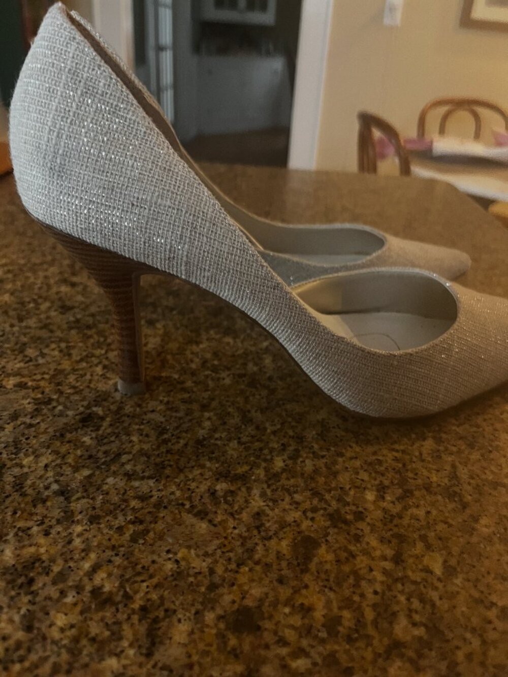 Anne Klein Formal Heels Soft Shimmer Pumps Champagne 7.5 Wedding Gala 7Christa